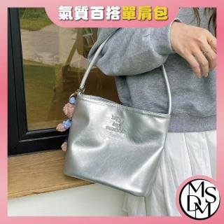【MDMS】刺繡 單肩包 手提包 方包 百搭 休閒 氣質 小揹包 斜挎包 水餃包 枕頭包 簡約 日系 B283