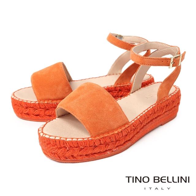 【TINO BELLINI 貝里尼】草編厚底涼鞋FSNV001-Q(橘色)