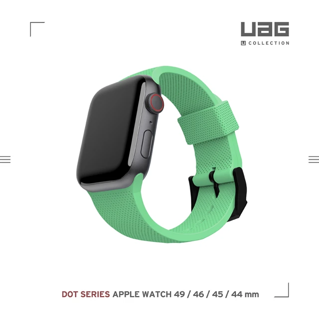 UAG （U）Apple Watch 42/44/45/46/49mm 舒適矽膠錶帶-綠(手錶帶)