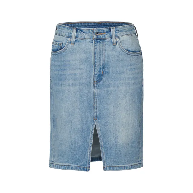 【LEVIS】女款 牛仔裙 復古全排釦A字裙 牛仔短裙 熱賣單品 001R4-0003
