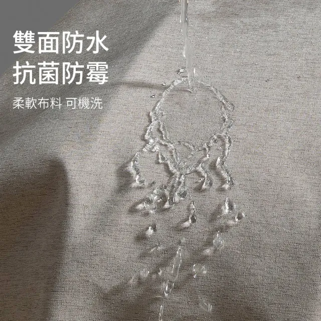 【SUNLY】加厚仿亞麻防霉防水浴簾/拉簾/隔簾 180*200cm(乾濕分離 隔間簾 浴室 淋浴間)