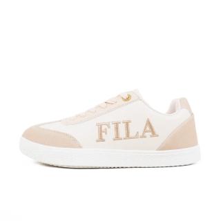 【FILA】Emblem 女 德訓鞋 休閒鞋 板鞋 皮革 麂皮 透氣 舒適 奶茶(5-C942Y-778)