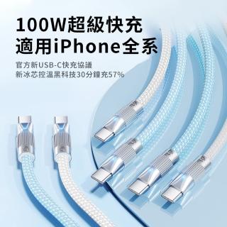 【OMG】PD100W超級快充 type-c高速充電線 iphone資料傳輸線 1米(USB-C充電線)