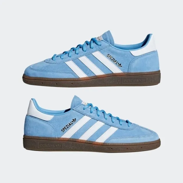 adidas 愛迪達】Handball Spezial 男女休閒鞋經典復古麂皮三葉草淺藍(BD7632) - momo購物網-  好評推薦-2024年11月