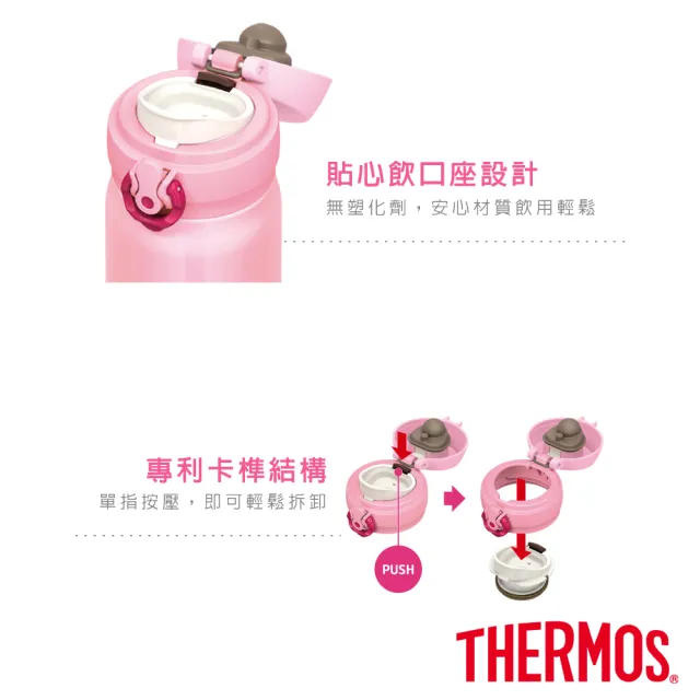 【THERMOS 膳魔師】買1送1_不鏽鋼超輕量彈蓋真空保溫杯500ml+350ml(JNL-502+JNL-352)