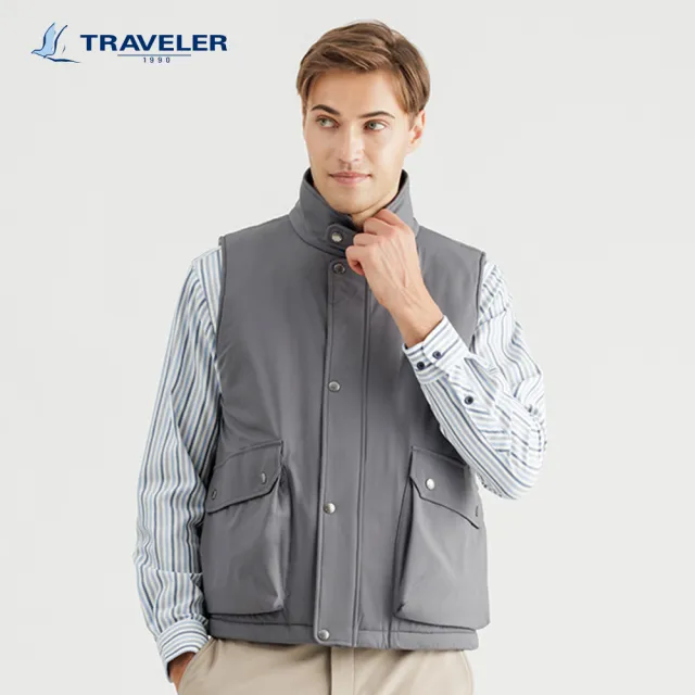 【TRAVELER 旅行者】男女款 防風撥水Primaloft鋪棉保暖背心｜242TR307(男女款/防風/撥水/保暖/背心)