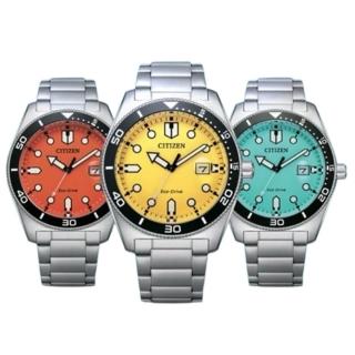 【CITIZEN 星辰】GENTS系列 光動能時尚撞色潮流腕錶/43mm(AW1768-80X／AW1760-81Z／AW1760-81X)