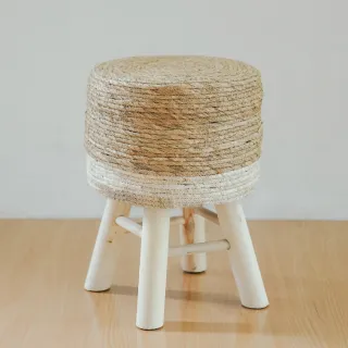 【RICHOME】鄉村風藤編高凳(手編藤圓凳 穿鞋椅 兒童椅 藤編椅 板凳 小椅子 CH1426)