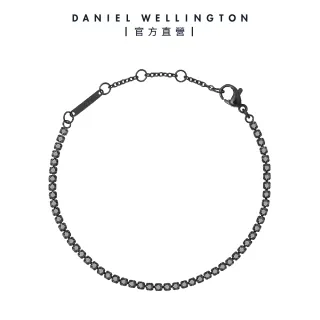 【Daniel Wellington】Tennis Bracelet 經典黑水晶不鏽鋼手環-曜目黑