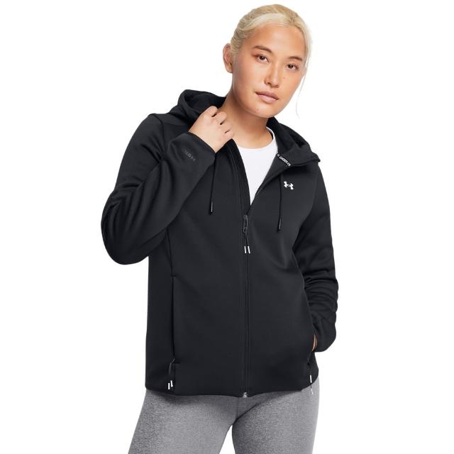 【UNDER ARMOUR】UA 女 Essential Swacket 連帽外套_1378850-002(黑色)