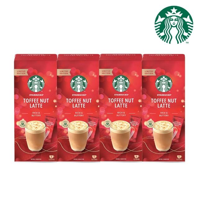 【STARBUCKS 星巴克】特選系列即溶太妃核果咖啡4入x4盒(共16入)