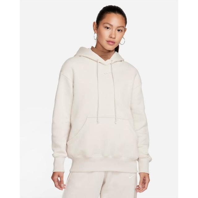 【NIKE 耐吉】連帽上衣 帽T 女款 AS W NSW PHNX FLC OS PO HOODIE 白色(DQ5861104)