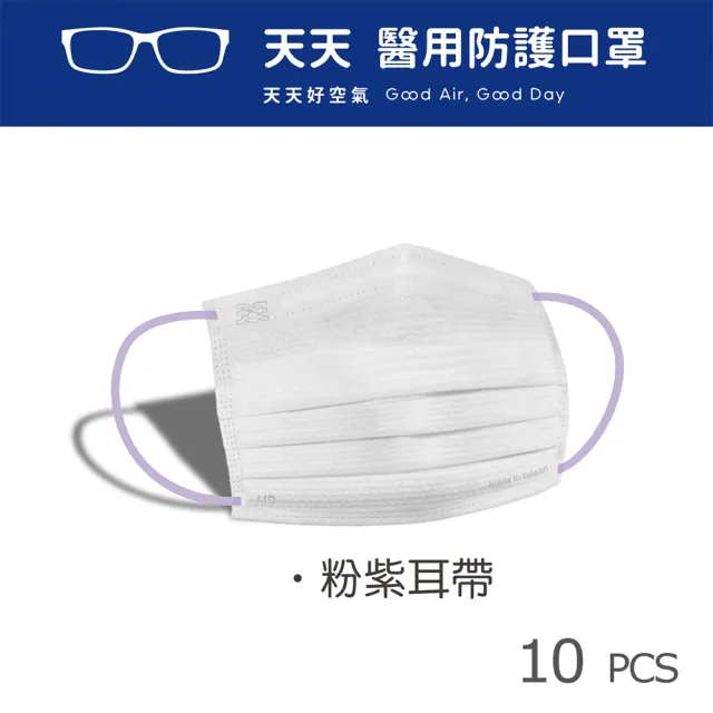 【天天】成人平面醫用口罩 眼鏡防霧型_3盒組(20入/盒)