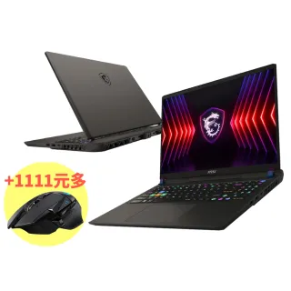 G502電競滑鼠★【MSI】16吋i7-14650HX RTX4080電競筆電(Vector 16 HX/16G/1T SSD/W11/A14VHG-691TW)