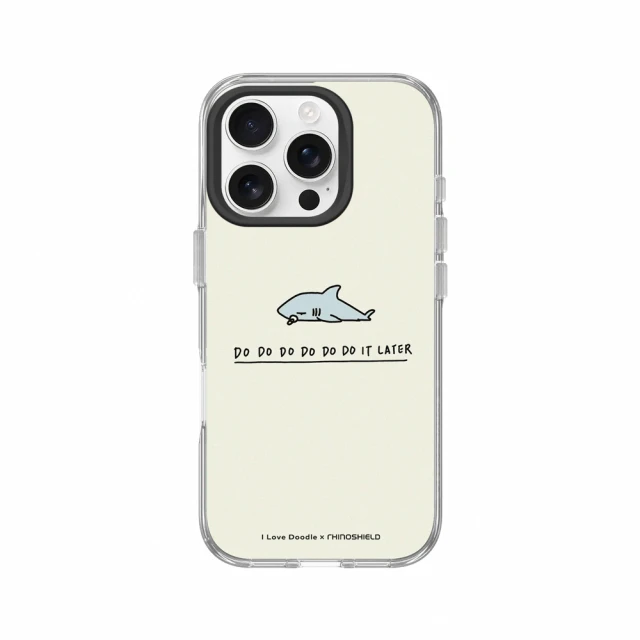 RHINOSHIELD 犀牛盾RHINOSHIELD 犀牛盾 iPhone 16系列 Clear MagSafe兼容 磁吸透明手機殼/鯊魚(I Love Doodle)