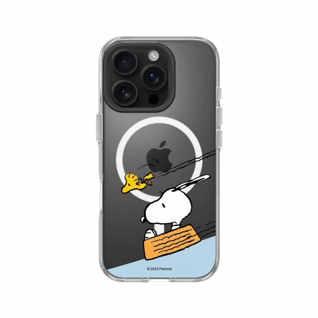 RHINOSHIELD 犀牛盾 iPhone 16系列 Clear MagSafe兼容 磁吸透明手機殼/史努比-溜滑梯(Snoopy)