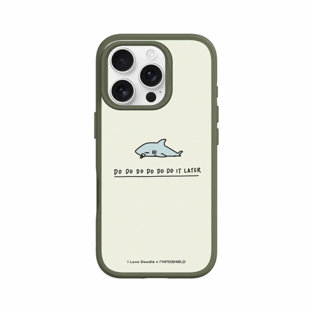 RHINOSHIELD 犀牛盾 iPhone 16系列 SolidSuit背蓋手機殼/鯊魚(I Love Doodle)