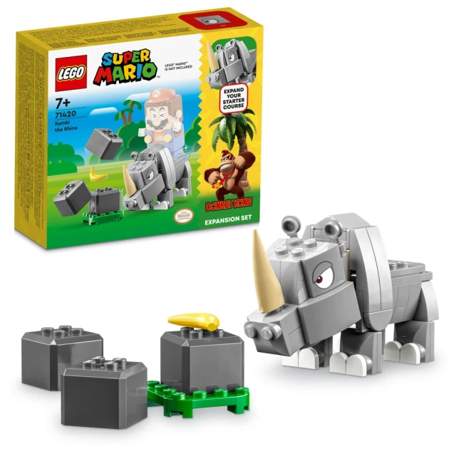 LEGO 樂高 超級瑪利歐系列 71420 犀牛蘭比(動物玩具 任天堂 禮物)