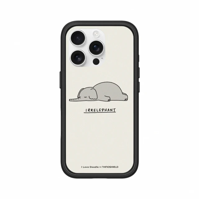 RHINOSHIELD 犀牛盾 iPhone 16系列 Mod NX手機殼/I Love Doodle-大象(I Love Doodle)