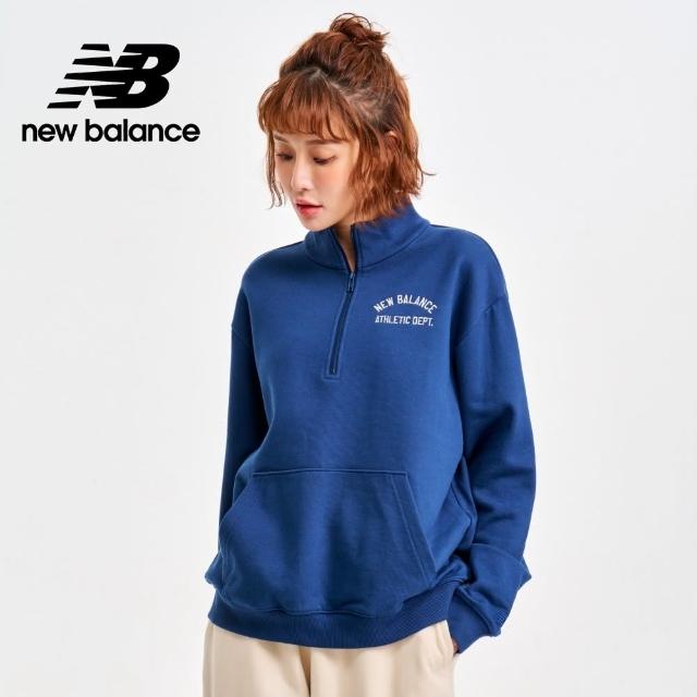 【NEW BALANCE】雙11 NB 半開襟長袖上衣_WT41538NNY_女性_藍色(美版 版型偏大)