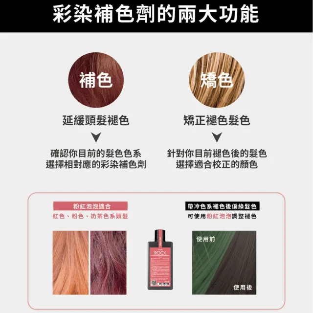 【RENATA 蕾娜塔】限量買250ml送50ml*2包 16色全色系(ROCK彩染補色劑 補色洗髮 增色洗 矯色洗)