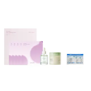 【Luvum】深層滋潤組 植物膠原面膜5片+積雪草棉片60片+積雪草精華油30ml  敏感肌適用(官方直營)