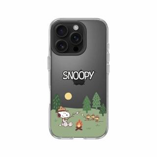 【RHINOSHIELD 犀牛盾】iPhone 16系列 Clear透明防摔手機殼/史努比-露營趣(Snoopy)