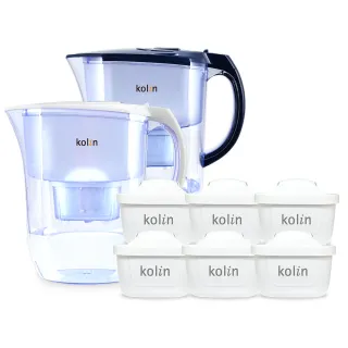 【歌林】四重精濾濾水壺 3.8L + 濾芯6入(共7芯/最高1年半使用/適用Brita)
