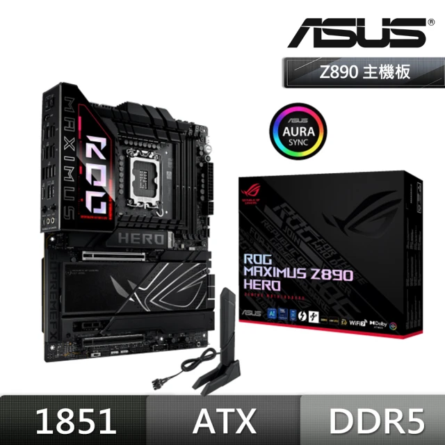 ASUS 華碩 ROG MAXIMUS Z890 HERO DDR5 主機板+Intel Core Ultra 9 285K 24核 24緒(M+C組合)