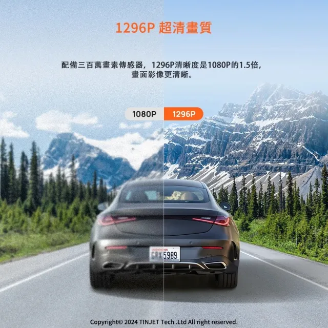 【70mai 70邁】M310 1296P高清 130度大廣角 中英文語音聲控 汽車行車紀錄器