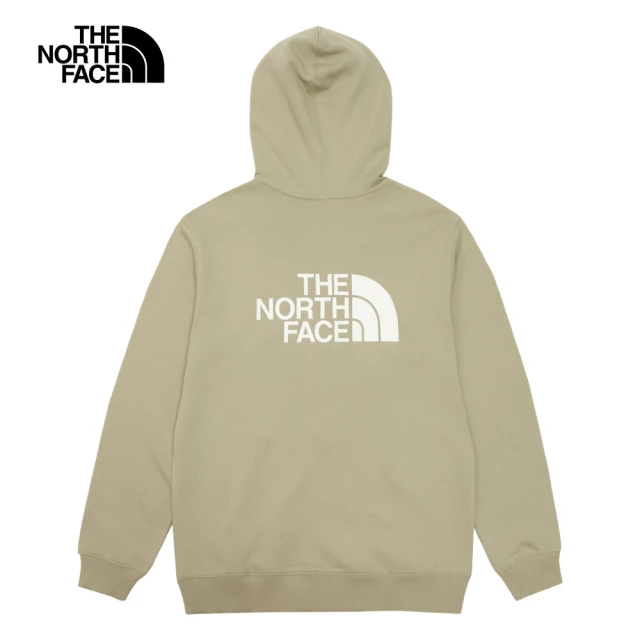 The North Face 北面男女款灰色純棉品牌LOGO連帽外套｜83OR1I4