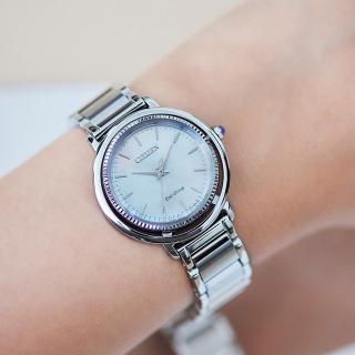 【CITIZEN 星辰】L系列 冰心彩貝光動能時尚女錶-銀/31.2mm 母親節限定(EM1100-84D)