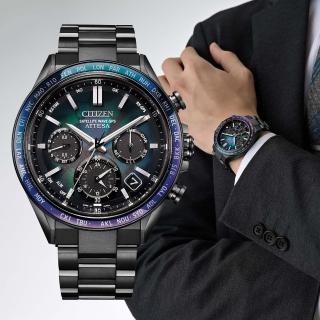 【CITIZEN 星辰】GPS 宇宙幻彩限量款衛星對時鈦金屬男錶-黑/44.6mm 母親節限定(CC4057-60E)