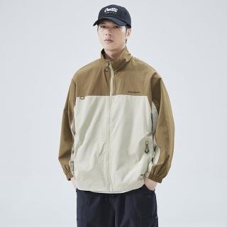 【米蘭精品】現貨+預購 運動外套休閒外套運動上衣防曬外套休閒男裝(戶外拼接撞色休閒外套男外套2色74iz46)