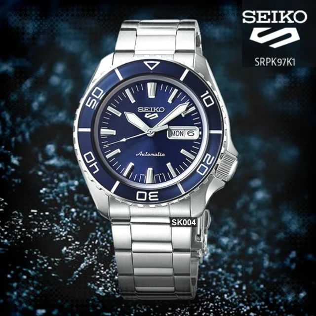 SEIKO 精工 5 SPORTS系列 運動機械錶42.5㎜藍面款 SK004(SRPK97K1/4R36-16D0B)