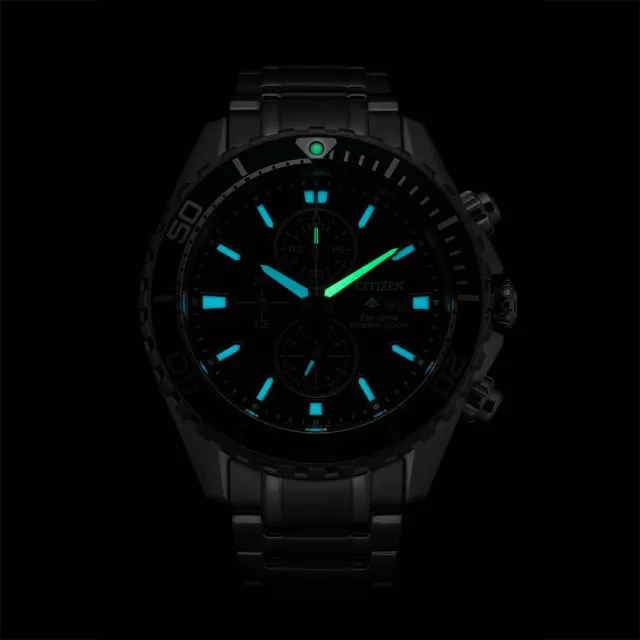 【CITIZEN 星辰】PROMASTER系列 光動能三眼計時潛水錶/44.5mm(CA0820-50X)
