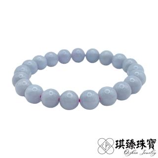 【琪臻珠寶】天然A貨翡翠糯種紫羅蘭圓珠手珠手串(9mm圓珠 紫羅蘭 緬甸玉手串 隨機出貨 母親節禮物)