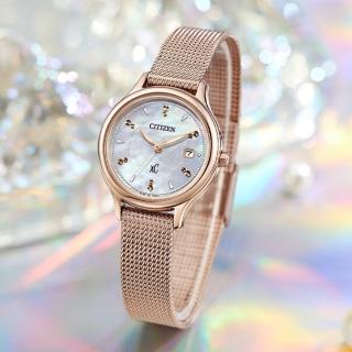 【CITIZEN 星辰】xC系列 亞洲限定款 米蘭帶光動能時尚腕錶/28mm(EW2635-54X)