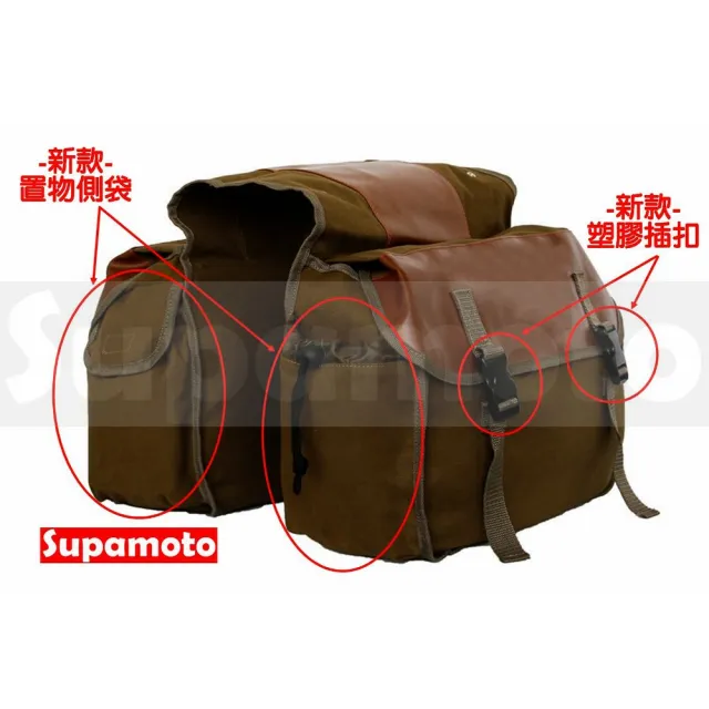 【Supamoto】機車馬鞍包―帆布款 (復古馬鞍袋/復古檔車改裝/側包/側箱/加掛包包)