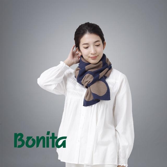 【Bonita 葆倪】大圓點 雙面 針織圍巾-967-4546(日本進口雙面圍巾)