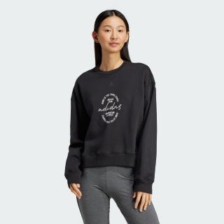 【adidas 愛迪達】長袖上衣 大學T 抓絨 女 IY1458