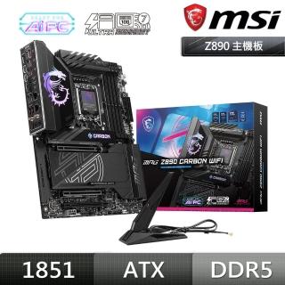 【MSI 微星】MPG Z890 CARBON WIFI DDR5 主機板+Intel Core Ultra 9 285K 24核 24緒(M+C組合包)