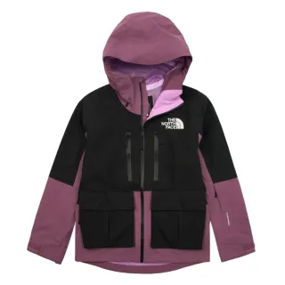 【The North Face 官方旗艦】北面女款紫色DryVent防水透氣連帽衝鋒衣｜87XD44O(外套)