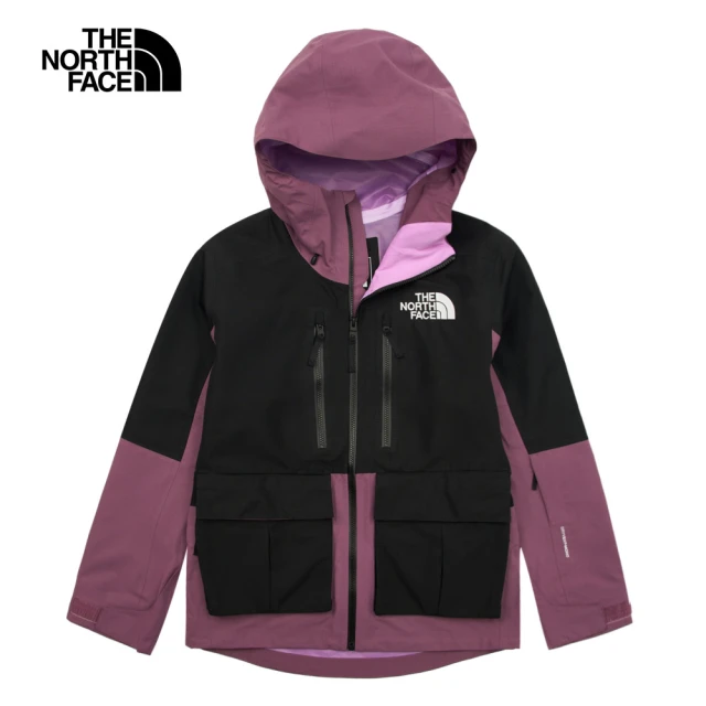 The North Face 北面女款紫色DryVent防水透氣連帽衝鋒衣｜87XD44O(外套)