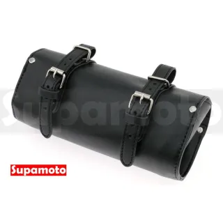 【Supamoto】MG62―雙皮帶圓筒包 (皮革車頭包/復古檔車改裝/側包/側箱/車尾包/加掛包包)