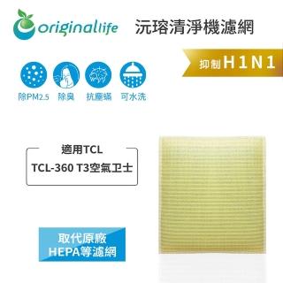 【OriginalLife】長效可水洗★ 超淨化空氣清淨機濾網(適用TCL：TCL-360 T3空氣士)