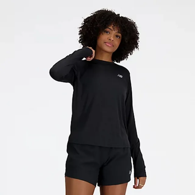 【NEW BALANCE】NB 長袖上衣 長袖上衣 女款 黑色(WT41256BKH-F)