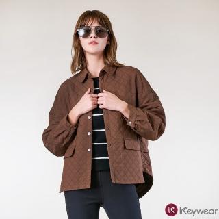 【KeyWear 奇威名品】輕菱衍縫外套(網路獨家優惠)