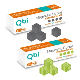 【Qbi 益智軌道磁吸玩具】建築師擴充方塊組(軌道方塊8pcs/Qbi)