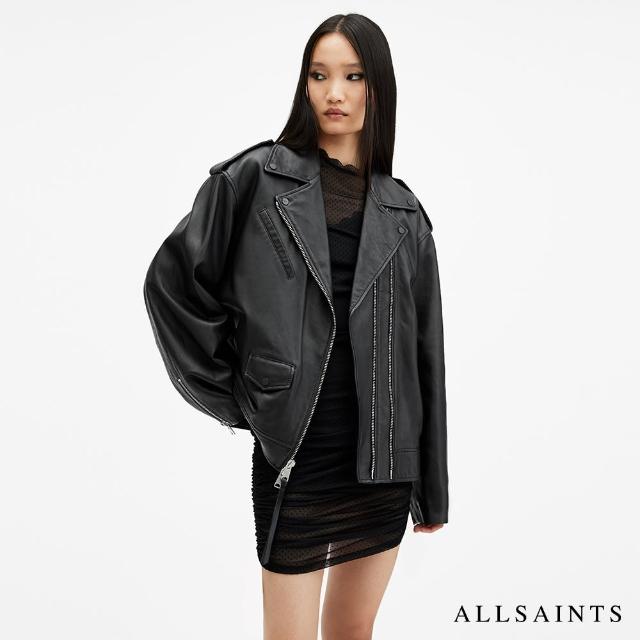 【ALLSAINTS】DAYLEN 寬鬆柔軟羊皮騎士皮衣 W006LB(寬鬆版型)